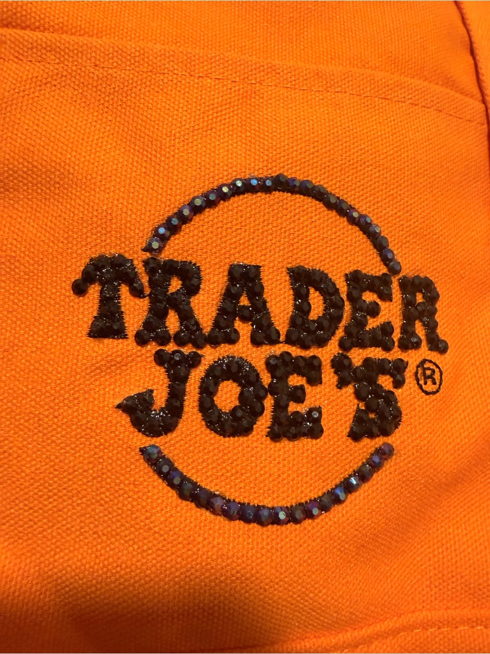 Trader Joe's Orange Canvas Tote Bag - Picture 2 of 4
